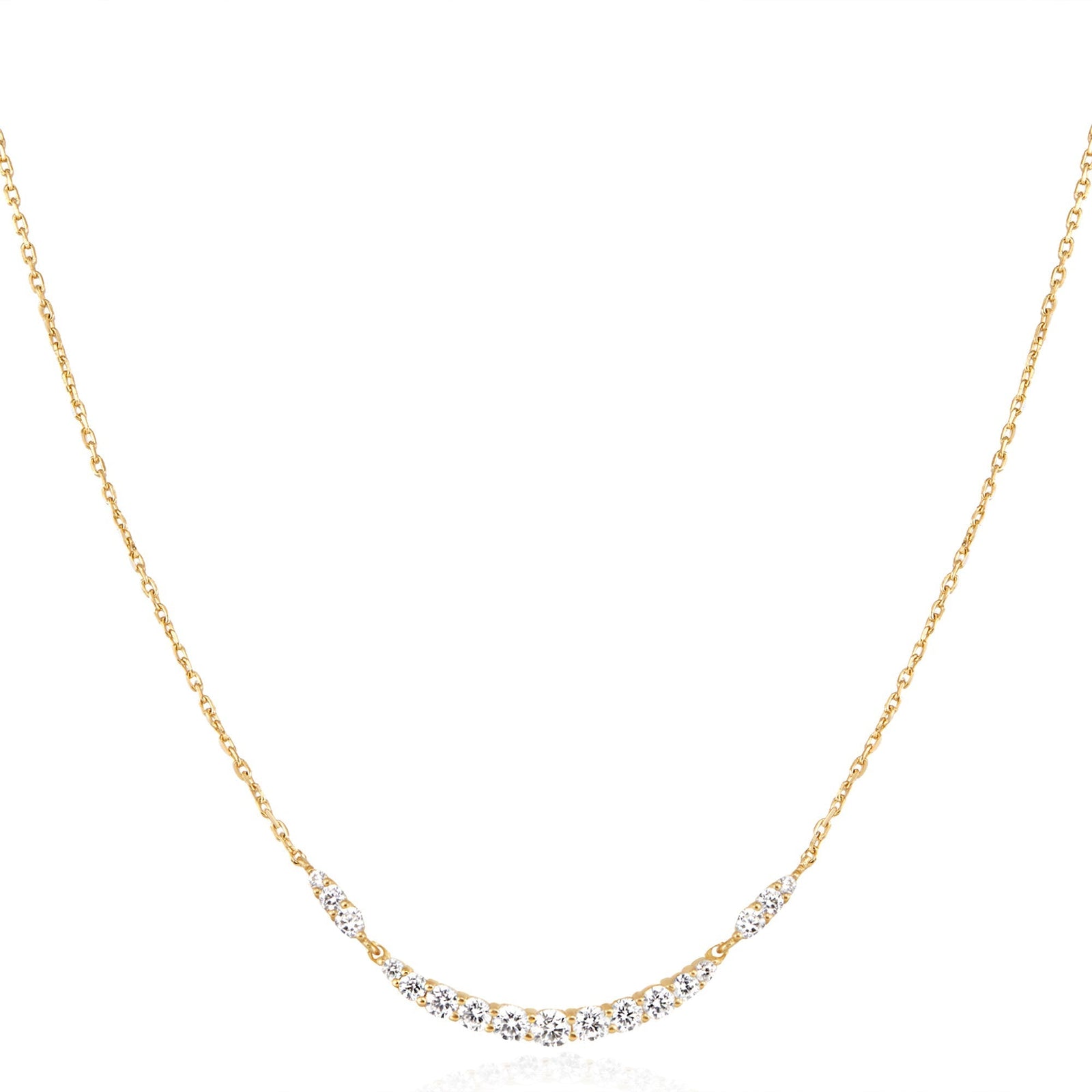 Ania Haie Gold Arc Pave Necklace