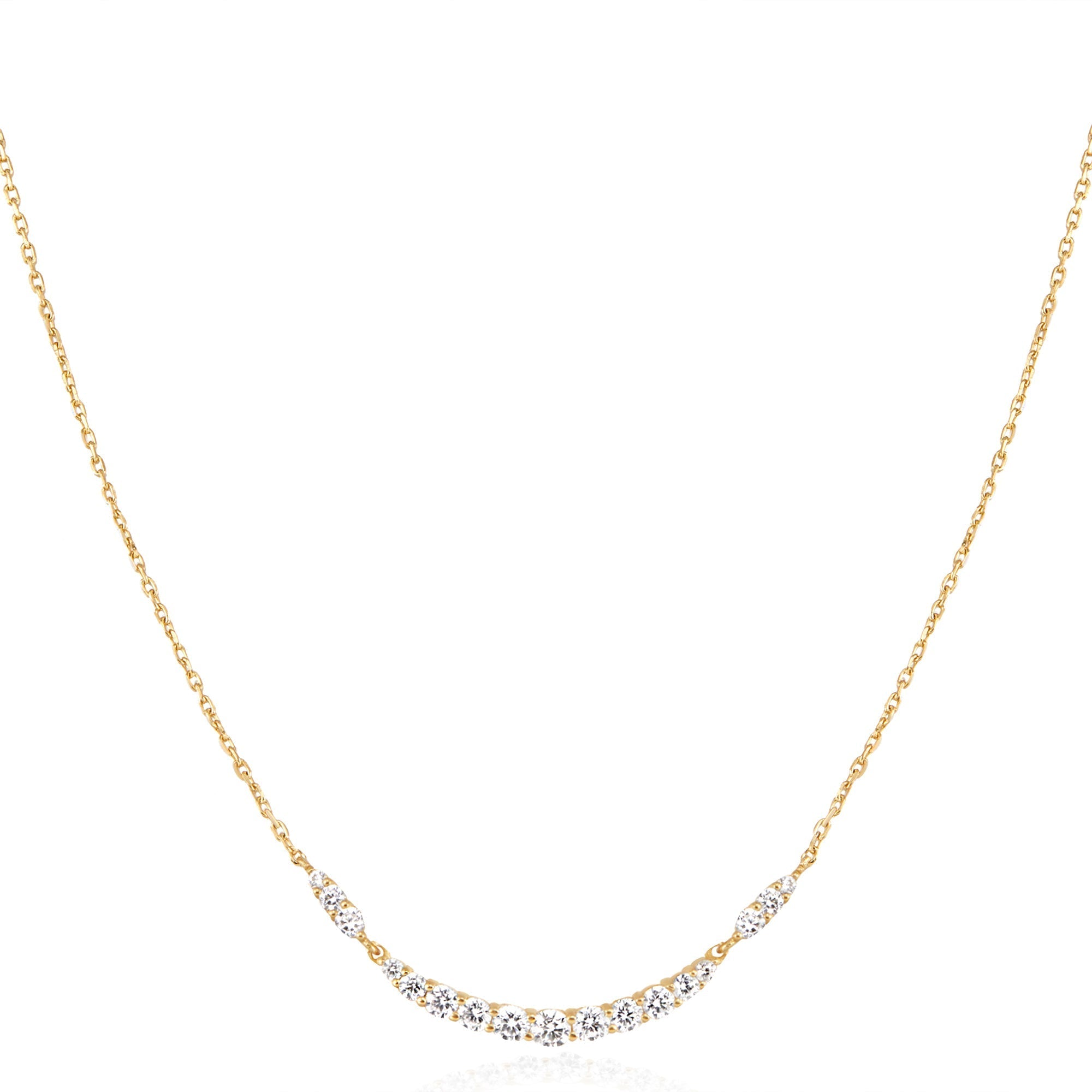 Ania Haie Gold Arc Pave Necklace