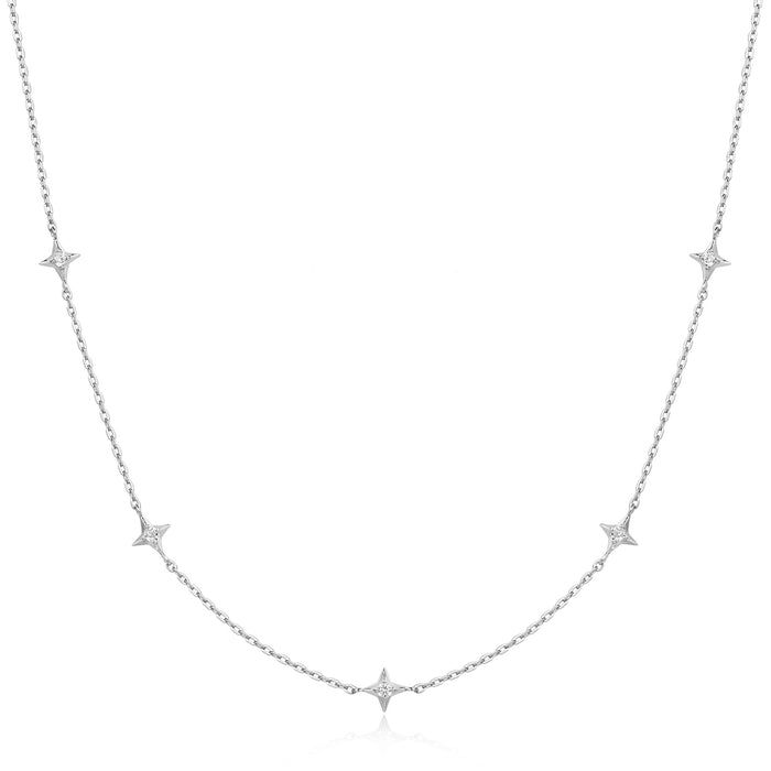 Ania Haie Silver Stars Station Necklace