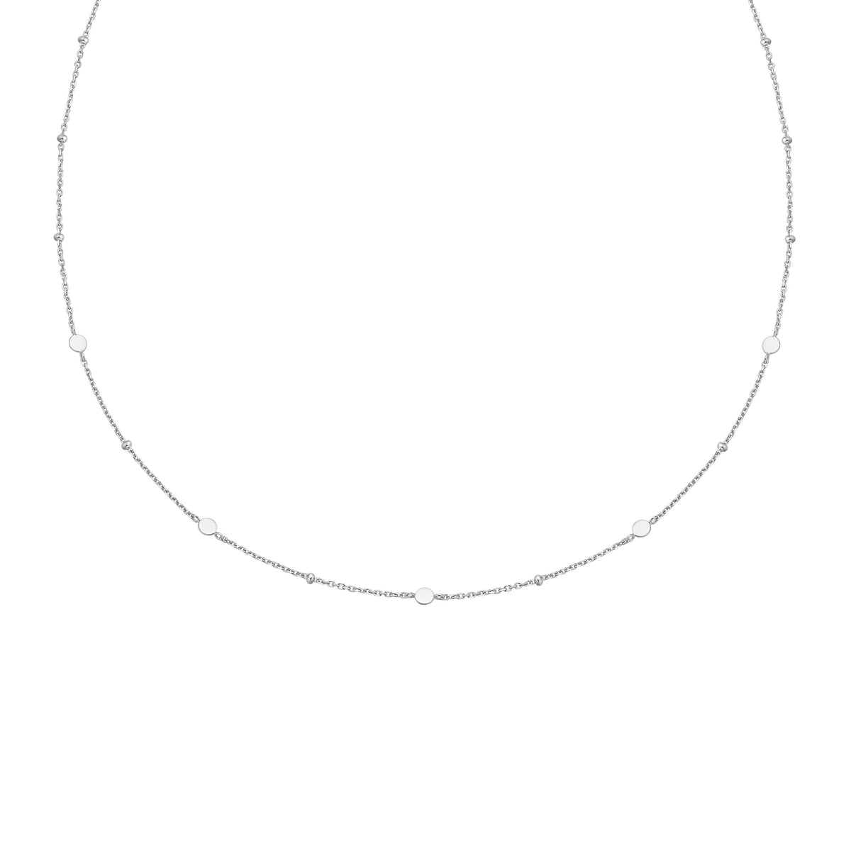 Ania Haie Silver Disc Station Necklace