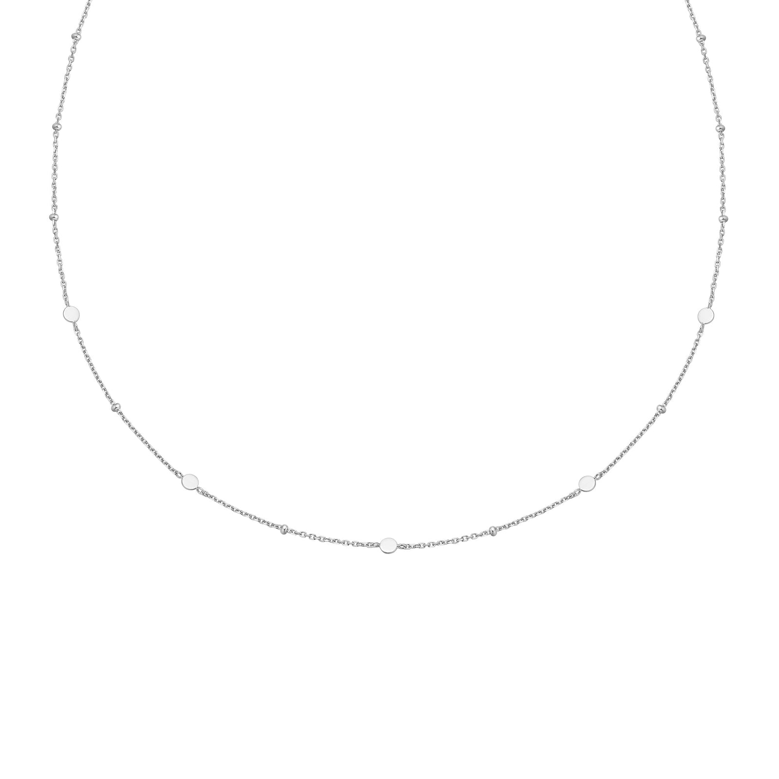 Ania Haie Silver Disc Station Necklace