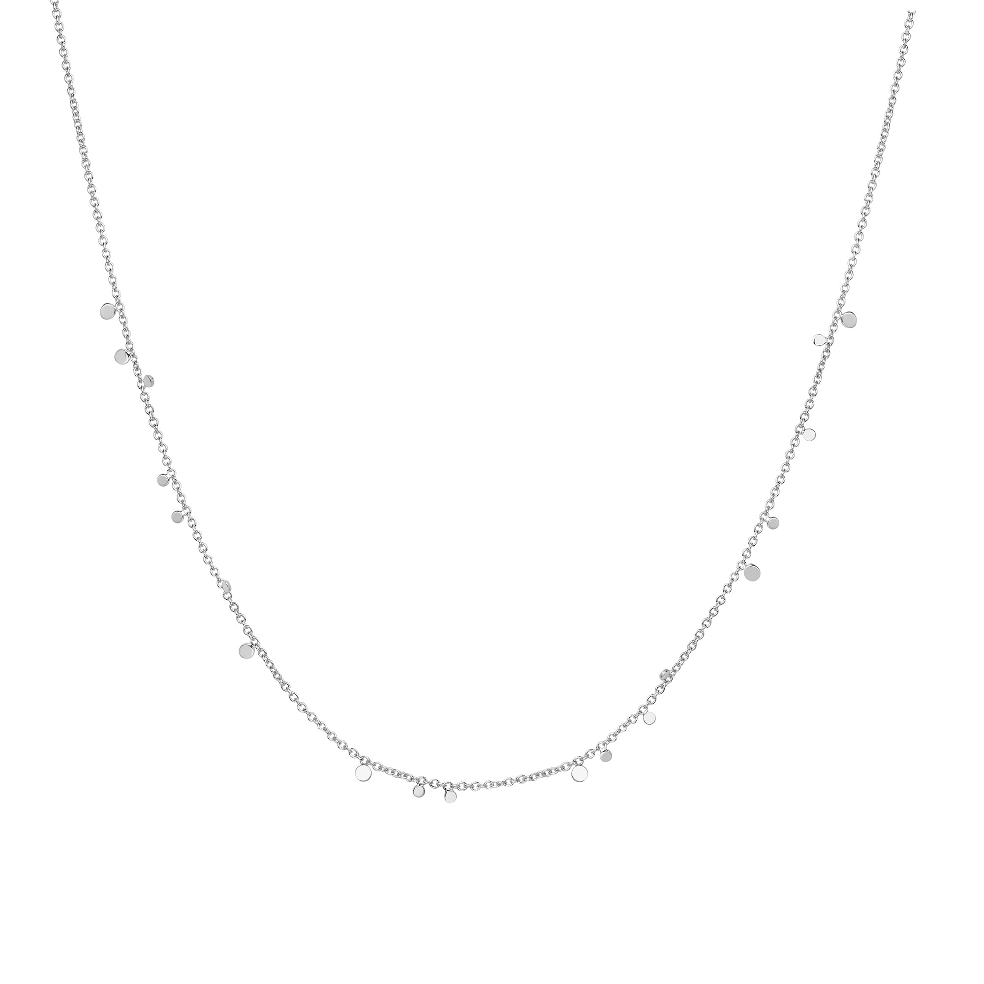 Ania Haie Silver Mini Disc Drop Stacking Necklace