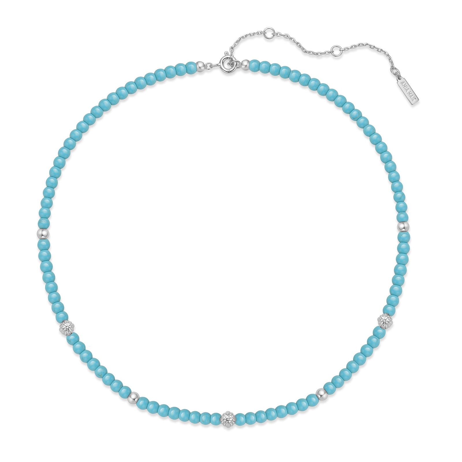 Ania Haie Silver Lab Created Turquoise Necklace