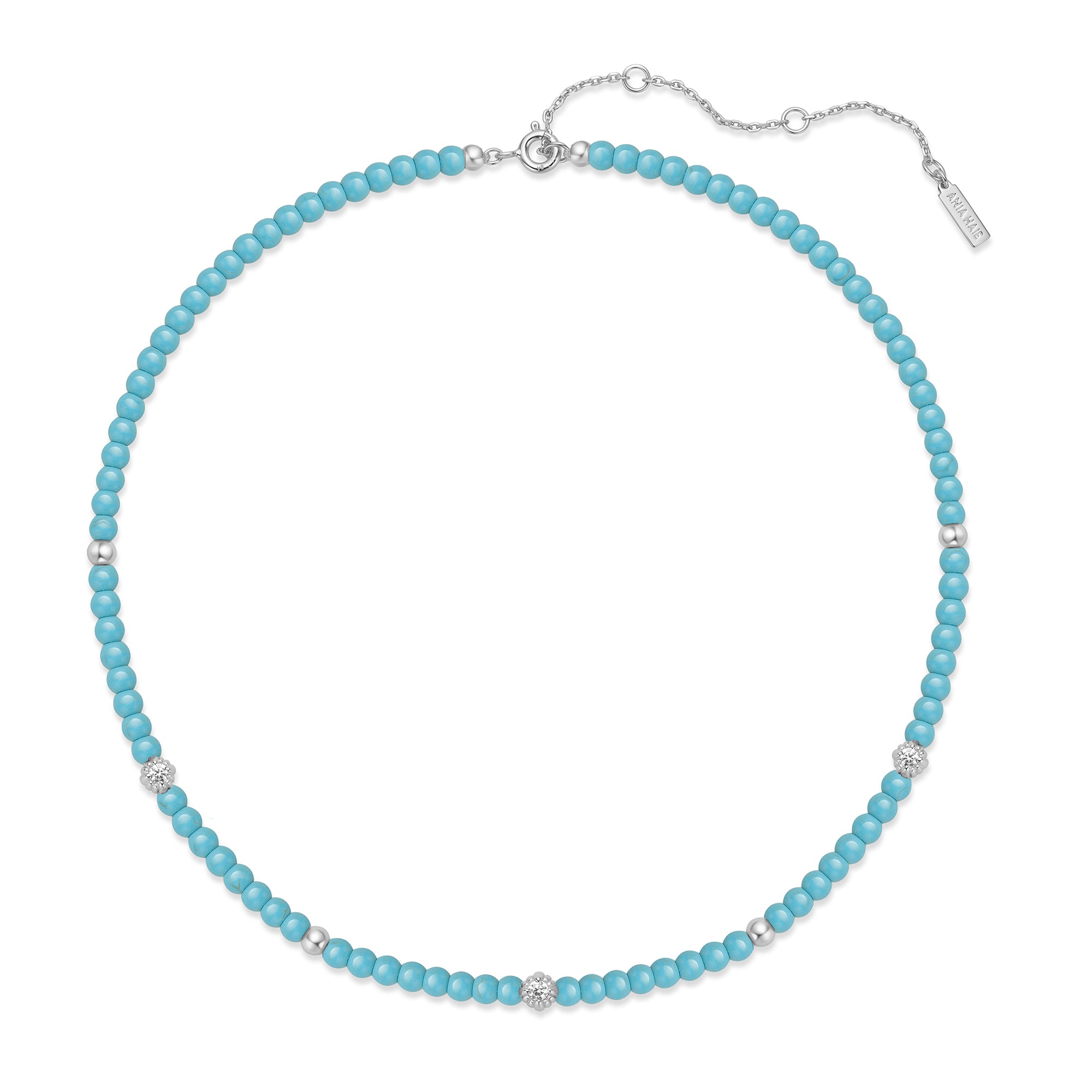 Ania Haie Silver Lab Created Turquoise Necklace
