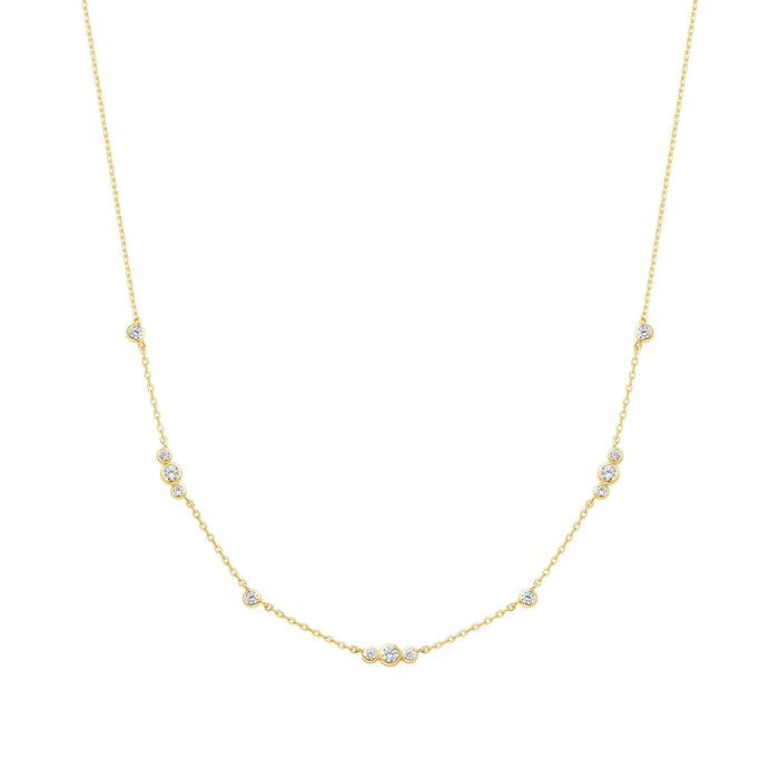 Ania Haie Gold Sparkling Bezel Cubic Zirconia Station Necklace