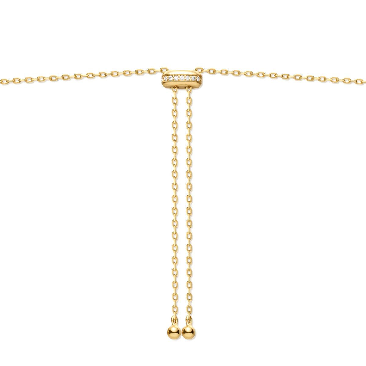 Ania Haie Gold Bezel Cubic Zirconia Station Necklace