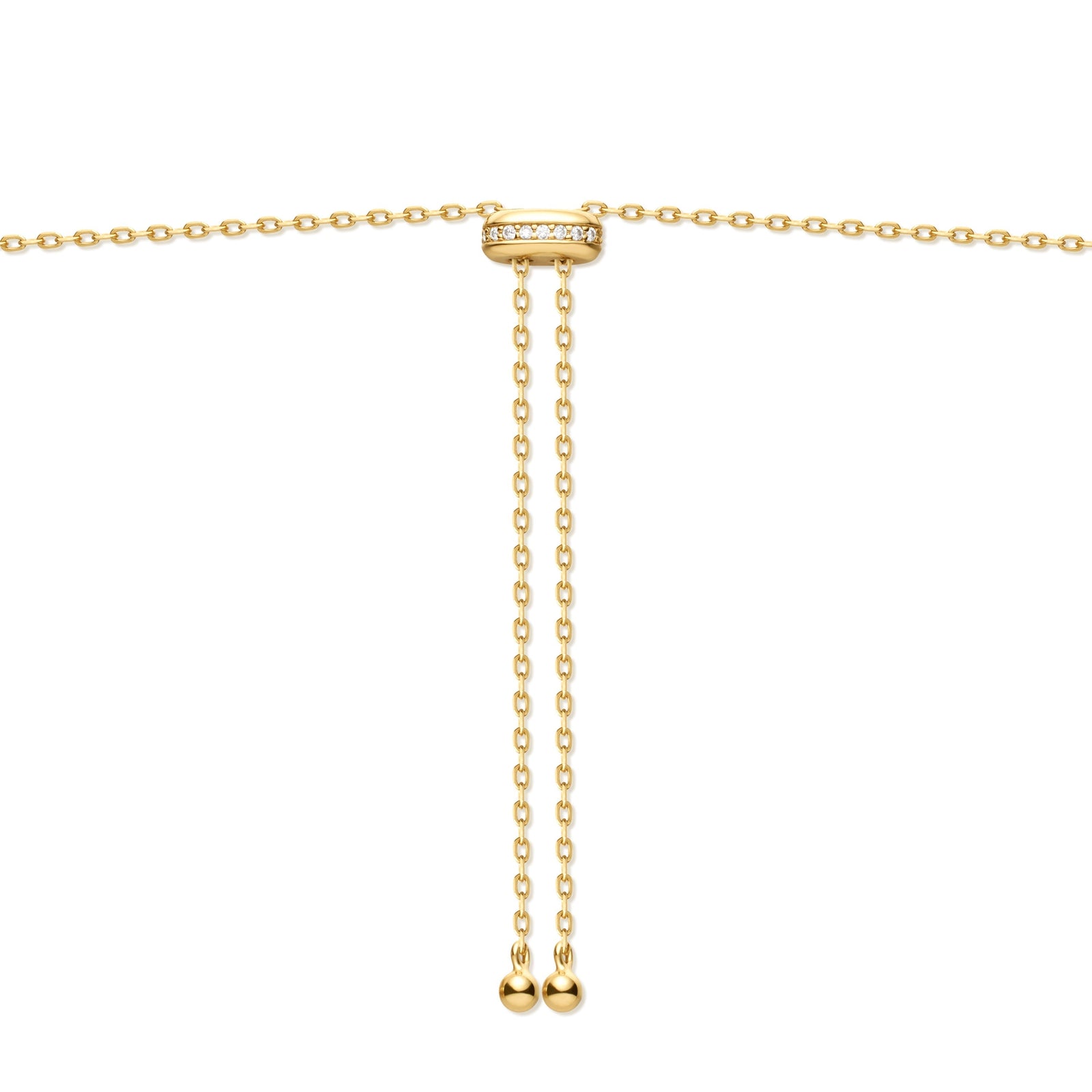 Ania Haie Gold Bezel Cubic Zirconia Station Necklace