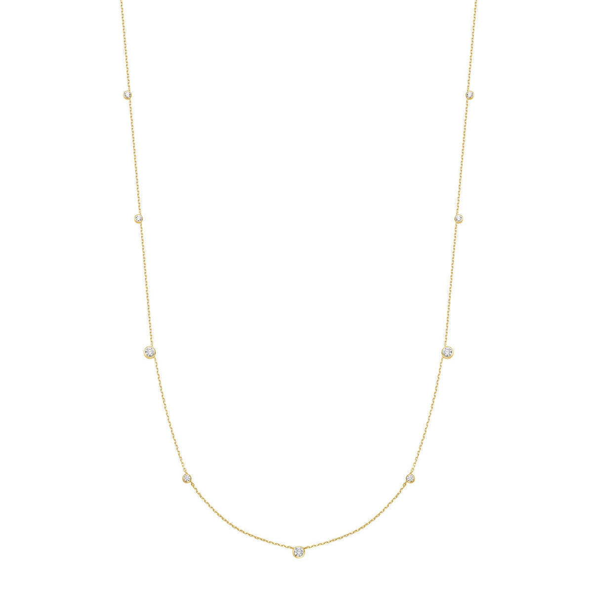 Ania Haie Gold Bezel Cubic Zirconia Station Necklace