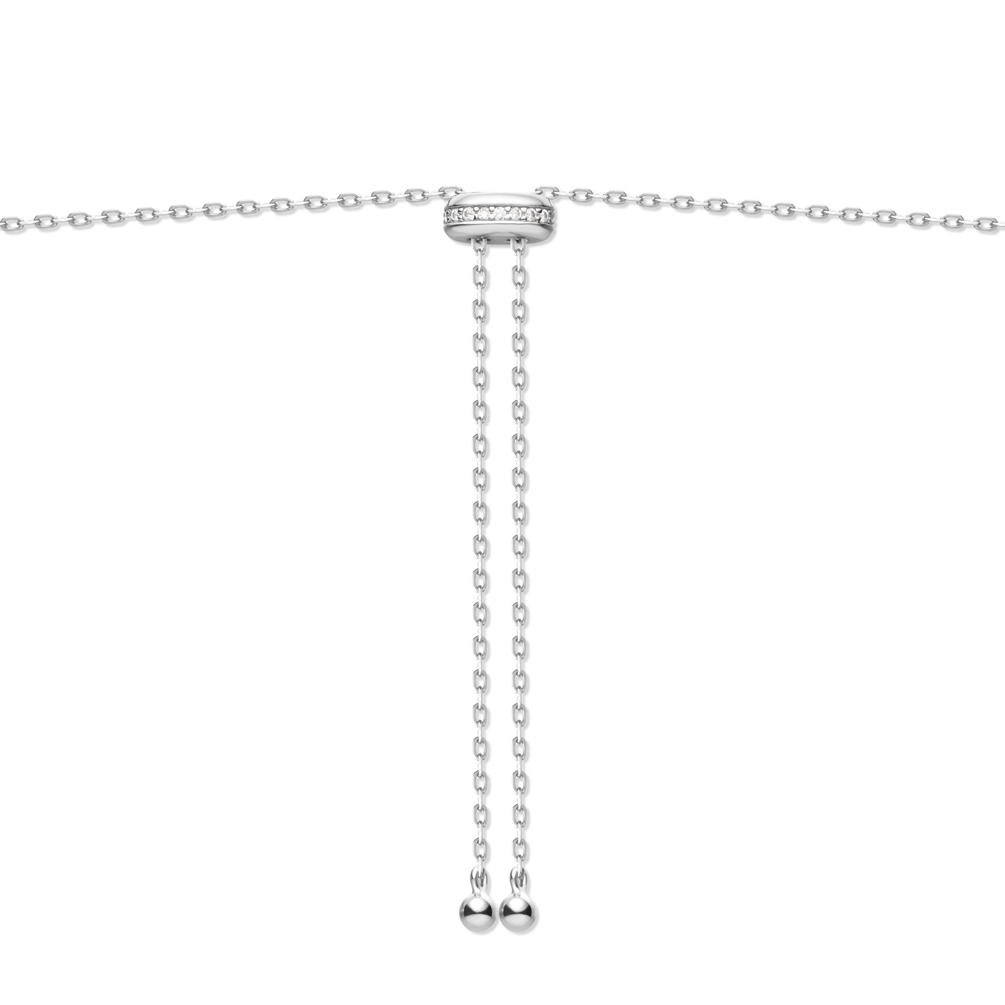 Ania Haie Silver Bezel Cubic Zirconia Station Necklace