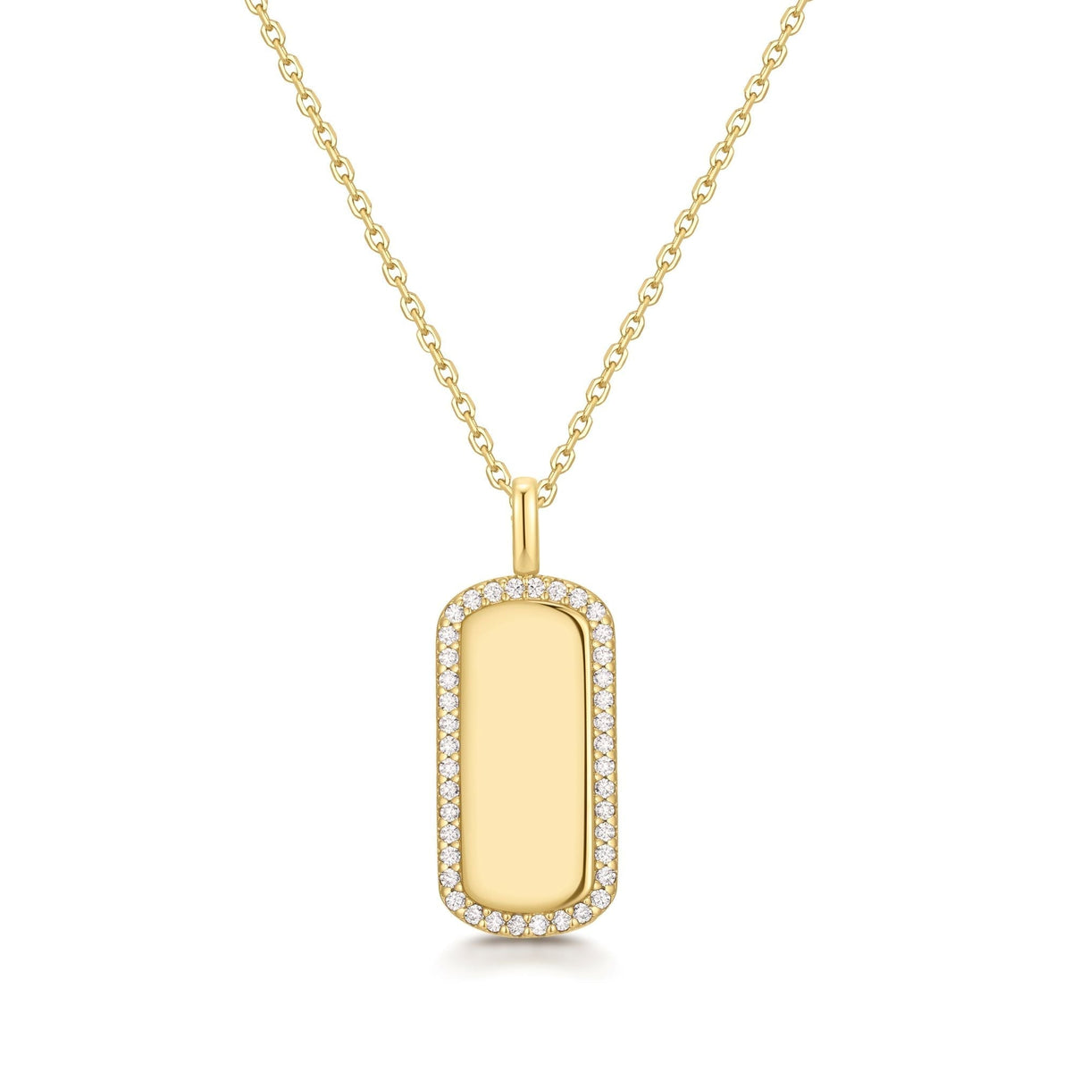 Ania Haie Gold Sparkling Tag Necklace