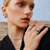 Ania Haie Silver Paper Clip Link Ring