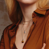 Ania Haie Silver Floral Oval Pendent Necklace
