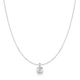 Ania Haie Silver Modern Bezel-Set Solitaire Necklace
