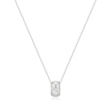 Ania Haie Silver Puffed Rivulet Pave Necklace