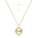 Ania Haie Gold Diamond-Cut Sunny Disc Necklace
