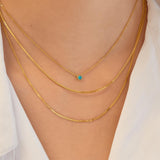 Ania Haie Gold Bezel-Set Lab-Created Turquoise Solitaire Necklace