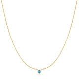 Ania Haie Gold Bezel-Set Lab-Created Turquoise Solitaire Necklace