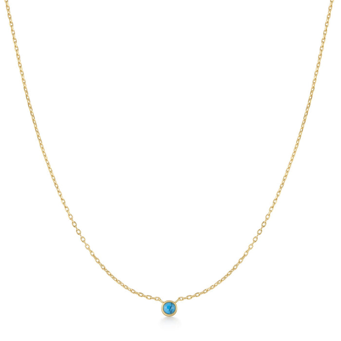 Ania Haie Gold Bezel-Set Lab-Created Turquoise Solitaire Necklace
