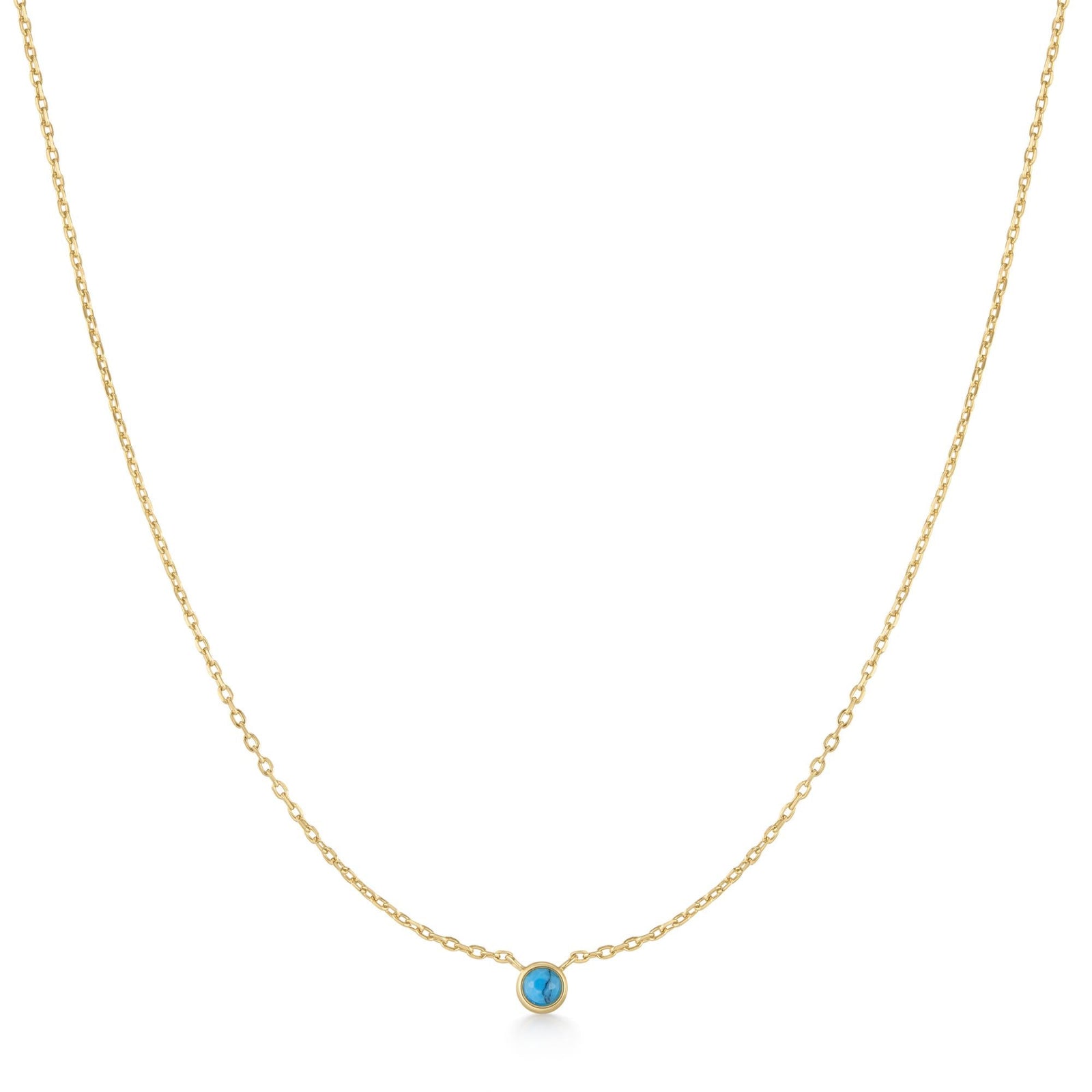 Ania Haie Gold Bezel-Set Lab-Created Turquoise Solitaire Necklace