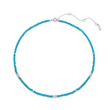 Ania Haie Silver Lab-Created Turquoise Beaded Necklace