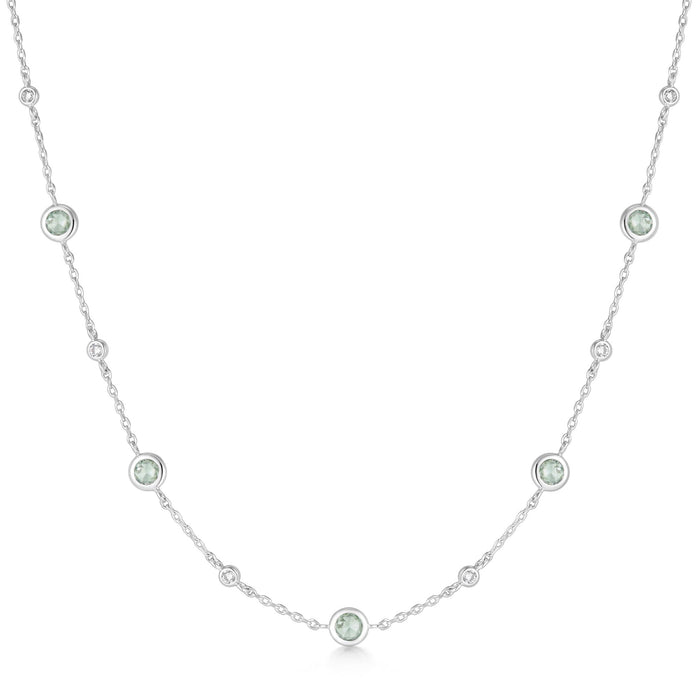 Ania Haie Silver Mint Green Station Necklace