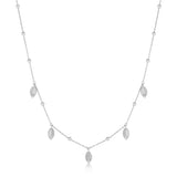 Ania Haie Silver Leaf Station Necklace