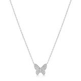 Ania Haie Silver Butterfly Pave Necklace