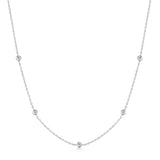 Ania Haie Silver Classic Bezel-Set Station Necklace