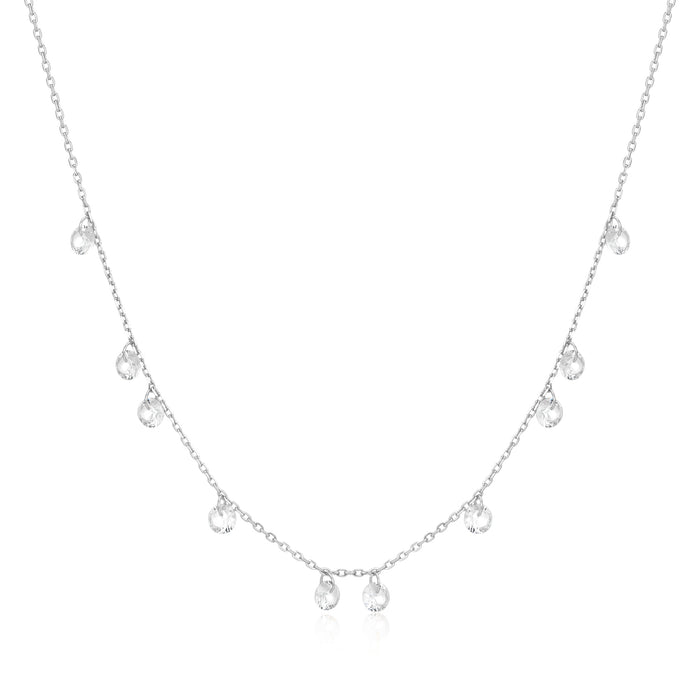 Ania Haie Silver Droplet Station Necklace