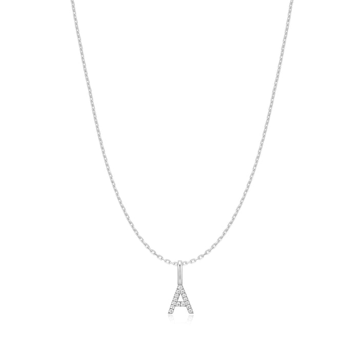 Ania Haie Silver Letter A Initial Necklace