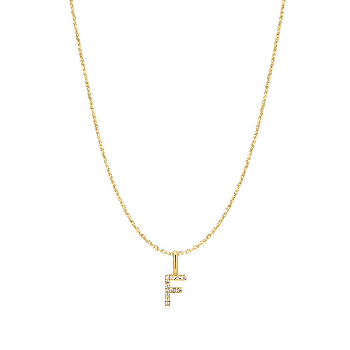 Ania Haie Gold Letter F Initial Necklace
