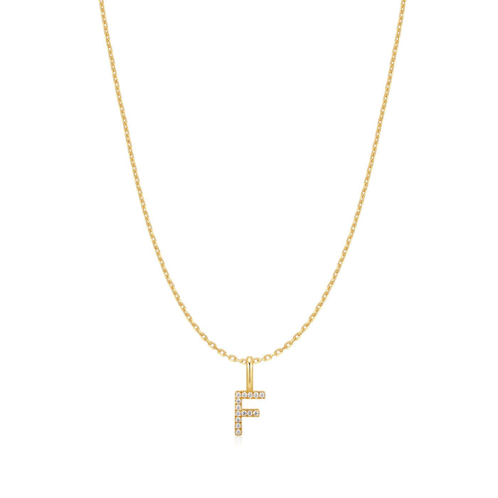 Ania Haie Gold Letter F Initial Necklace