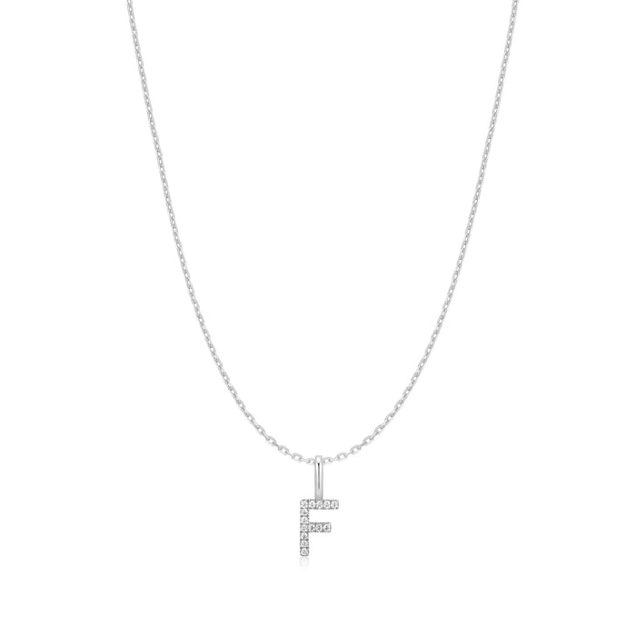 Ania Haie Silver Letter F Initial Necklace