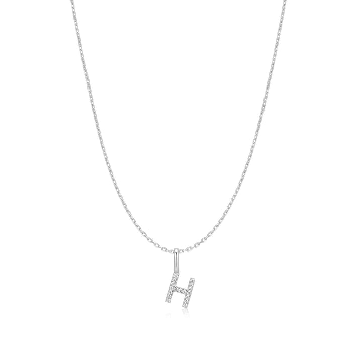 Ania Haie Silver Letter H Initial Necklace