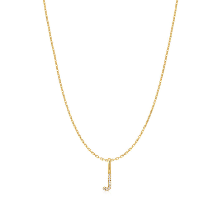 Ania Haie Gold Letter J Initial Necklace