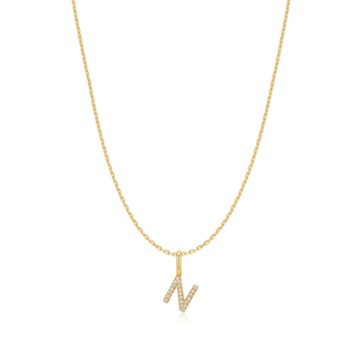 Ania Haie Gold Letter N Initial Necklace