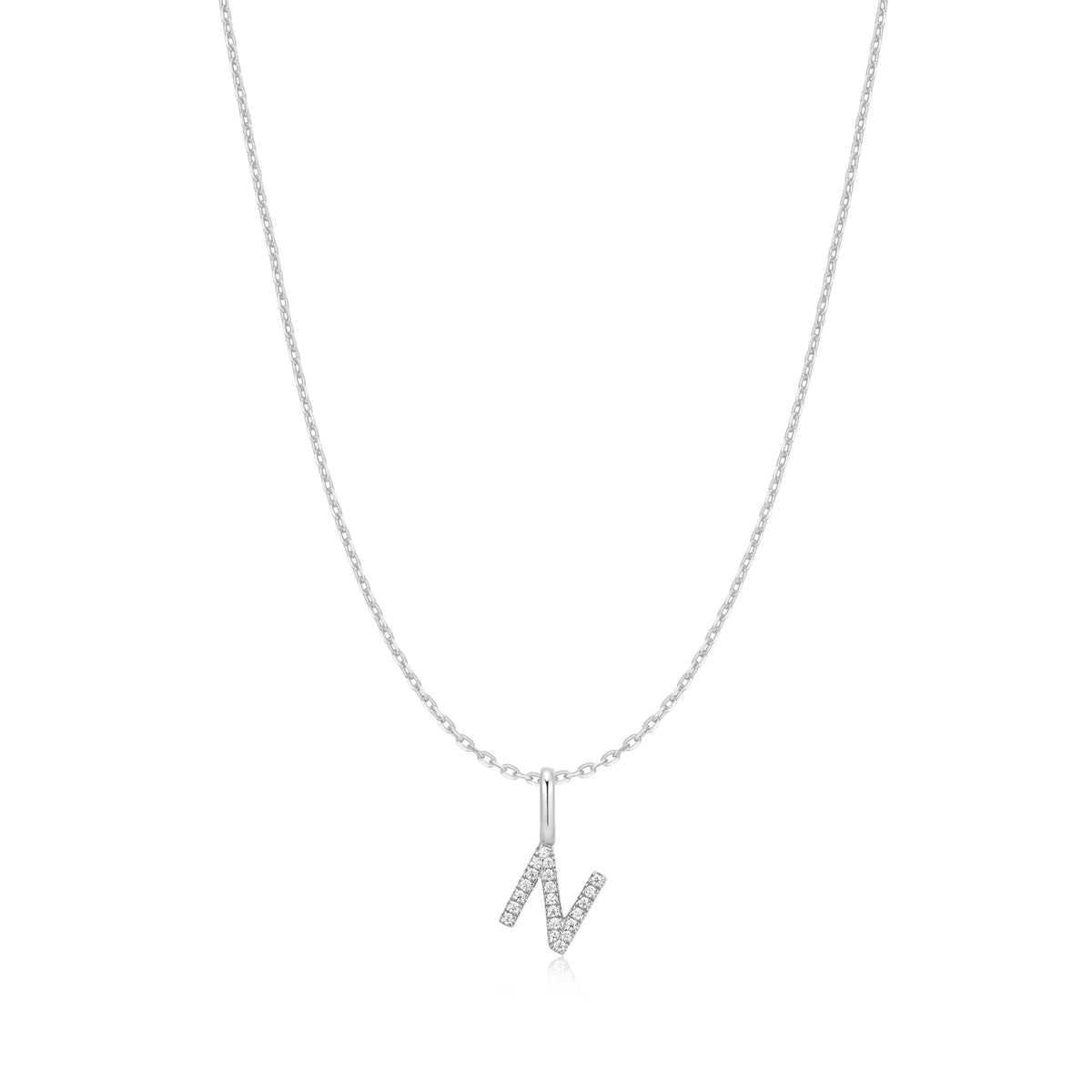 Ania Haie Silver Letter N Initial Necklace