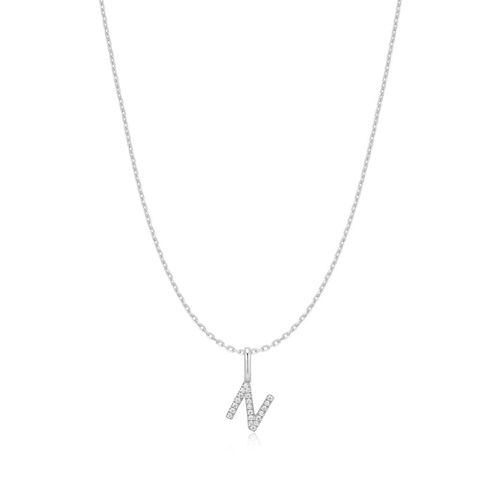 Ania Haie Silver Letter N Initial Necklace