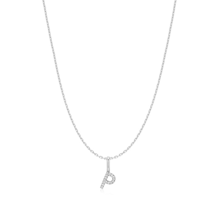 Ania Haie Silver Letter P Initial Necklace