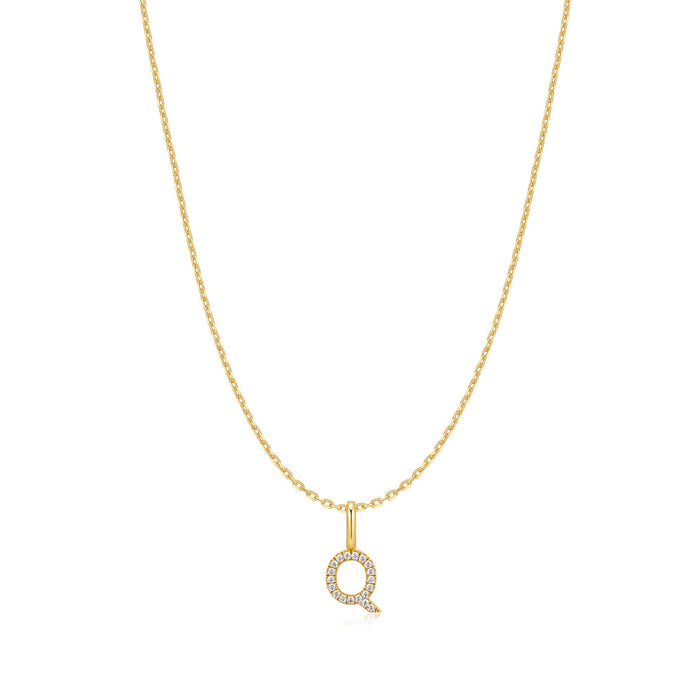Ania Haie Gold Letter Q Initial Necklace