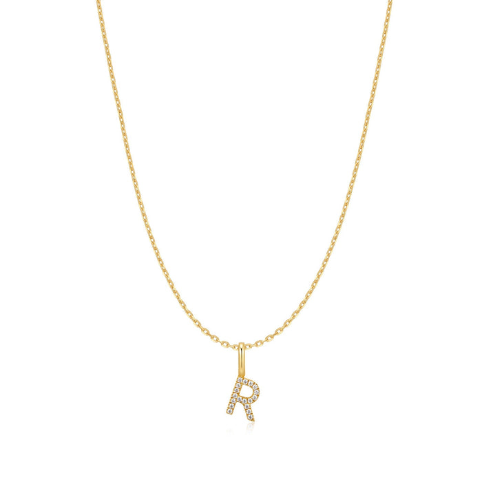 Ania Haie Gold Letter R Initial Necklace
