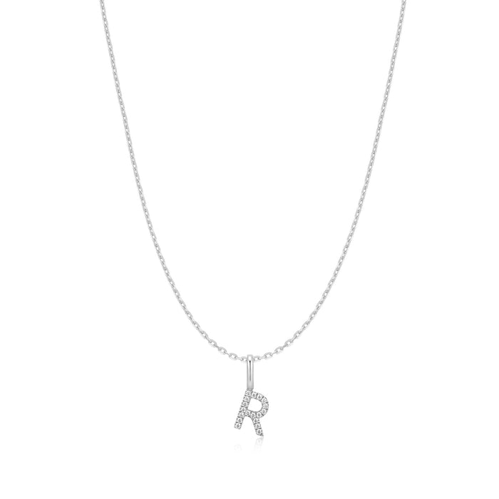 Ania Haie Silver Letter R Initial Necklace