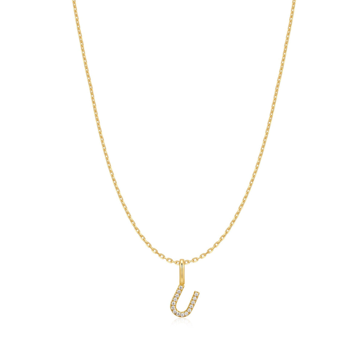 Ania Haie Gold Letter U Initial Necklace