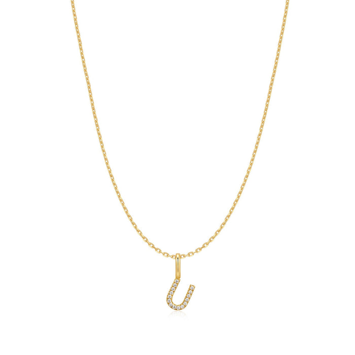 Ania Haie Gold Letter U Initial Necklace