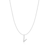 Ania Haie Silver Letter V Initial Necklace