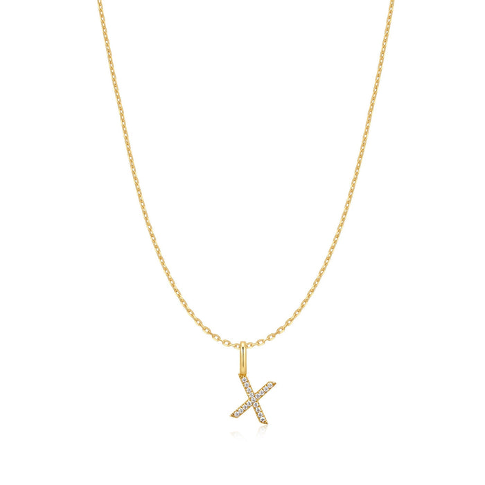 Ania Haie Gold Letter X Initial Necklace