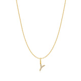 Ania Haie Gold Letter Y Initial Necklace