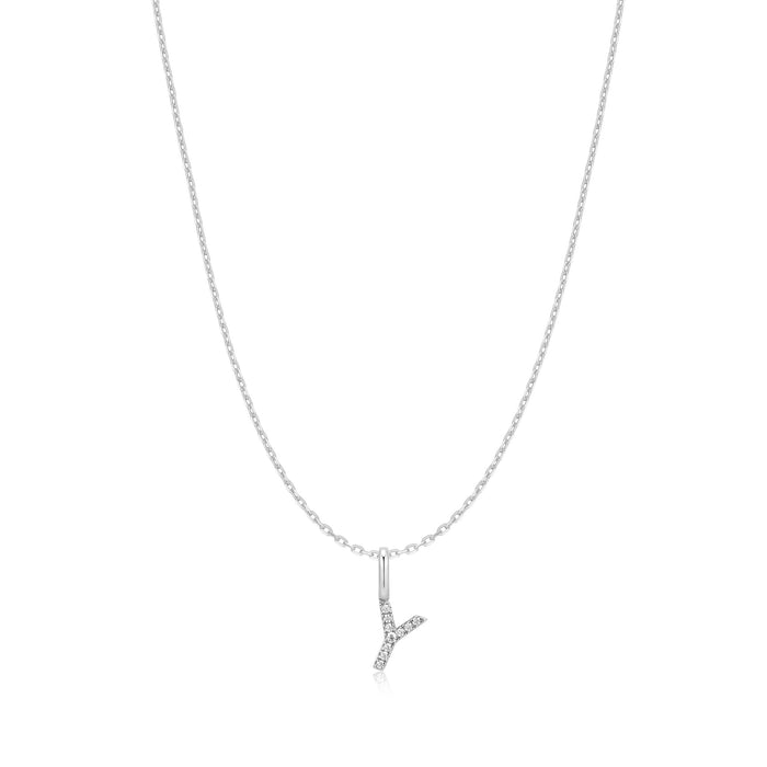 Ania Haie Silver Letter Y Initial Necklace