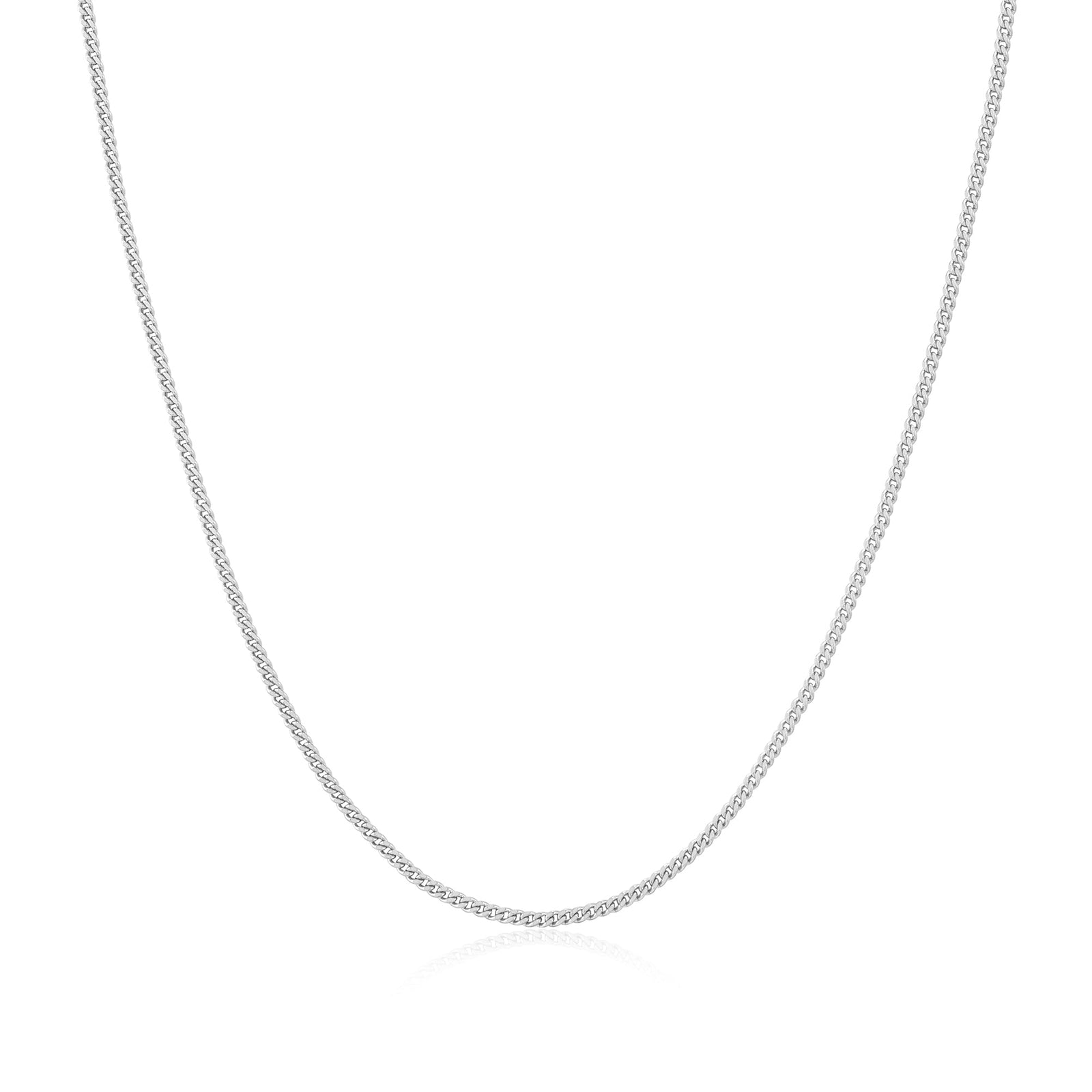 Ania Haie Silver Slim Curb Link Chain Necklace