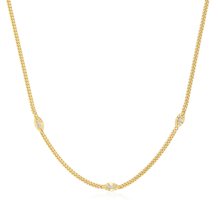 Ania Haie Gold Evil Eye Station Necklace